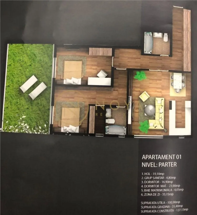 Apartament 3 camere cu gradina Iancu Nicolae | Parcare inclusa - foto 8