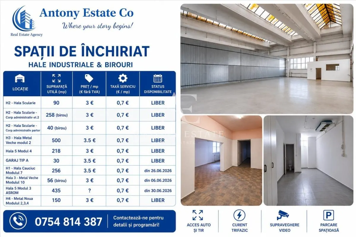 Antony Estate | Hale, Depozite & Birouri de Închiriat | 30 - 500 mp | Oradea - foto 1