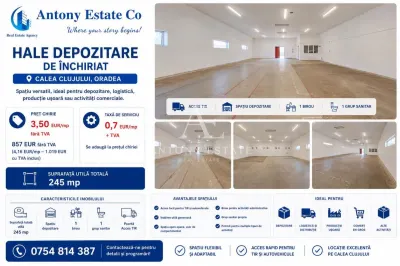 Antony Estate | Hale, Depozite & Birouri de Închiriat | 65 - 2032 mp | Oradea - foto 2