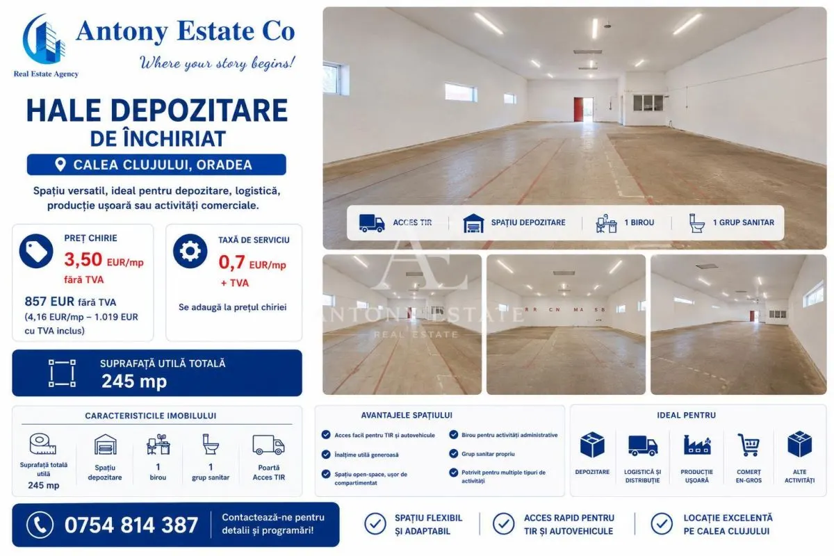 Antony Estate | Hale, Depozite & Birouri de Închiriat | 65 - 2032 mp | Oradea - foto 9