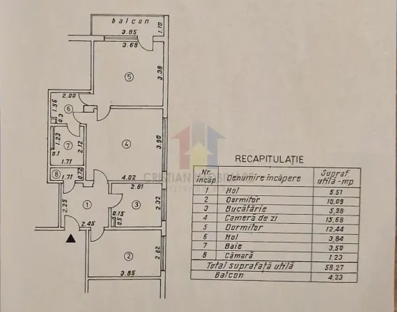 Apartament 3 camere Brăila - poza 1