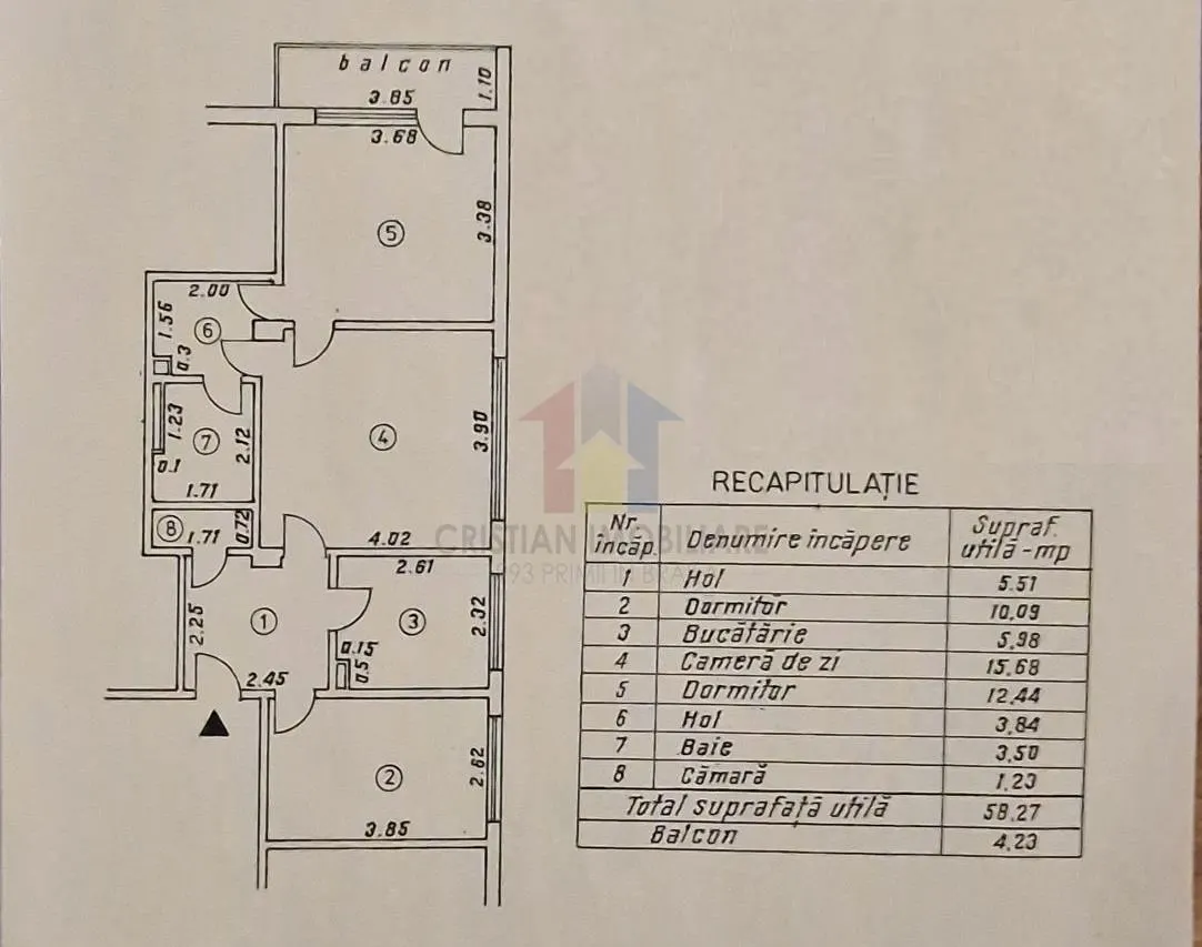 Apartament 3 camere Brăila - poza 1