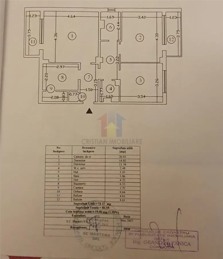 ETAJ  1, Ap 3 camere zona Garii, SPATIOS, 2 vederi, 2 balcoane - foto 3