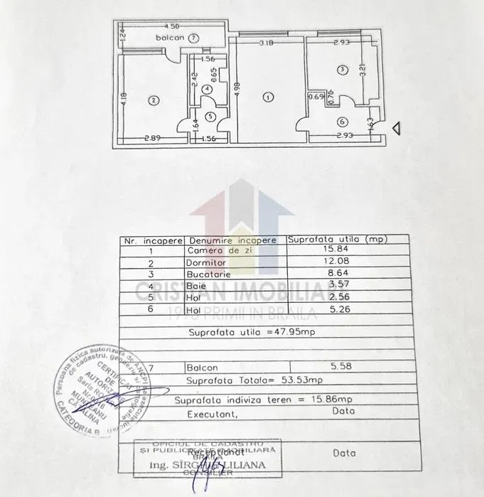 Ap 2 camere, conf 1, semidecomandat, Hipodrom, et 1, LIBER - foto 9
