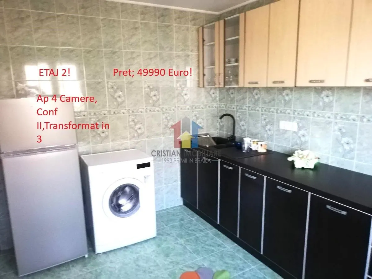 4 camere, 53 mp, cu balcon, etaj 2, Mobilat si Utilat, Hipodrom - foto 7