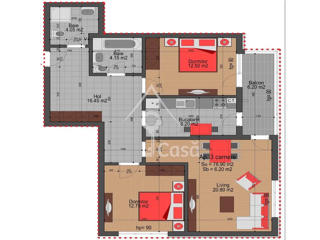 Apartament trei camere, spatios, Zona Splaiul Unirii,metrou - foto 2