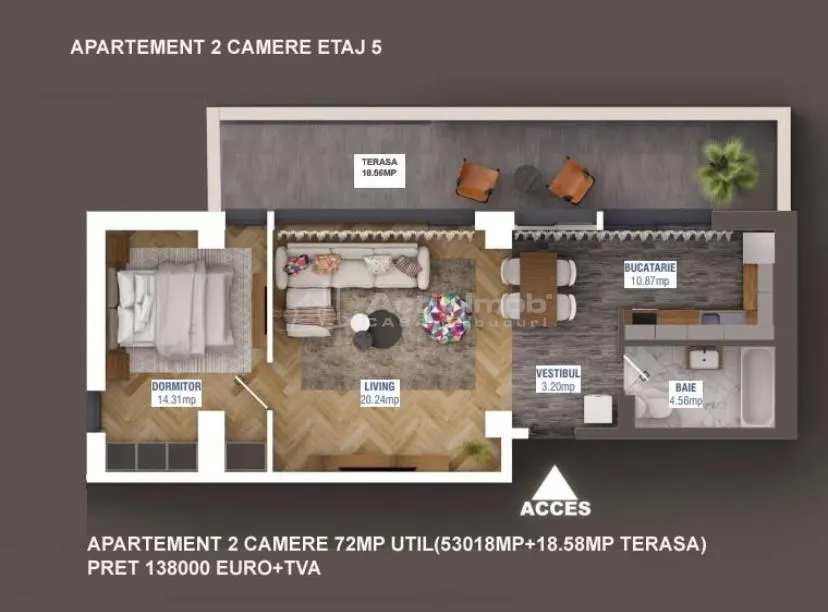 Apartamente noi de 2 si 3 camere zona Sisesti - foto 11