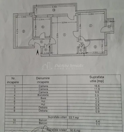 Apartament 3 camere Galați - poza 7