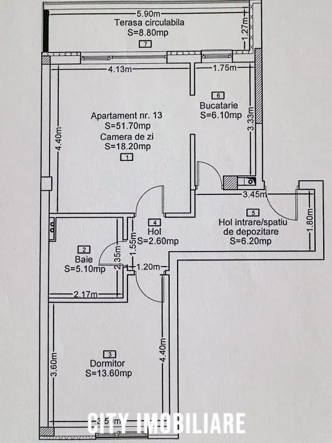 Apartament 2 camere, bloc nou, mobilat, utilat, Andrei Mureșanu. - foto 15
