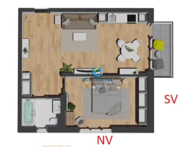Apartament 2 camere 57.5 mp si balcon 4 mp, zona Vivo - foto 15