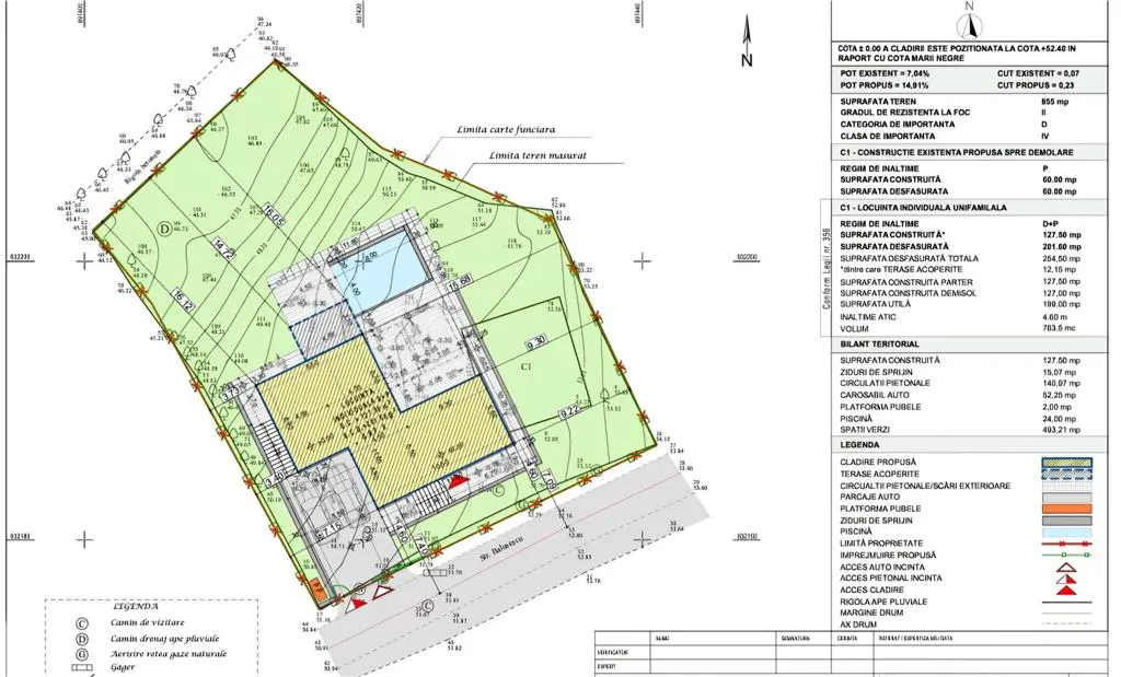 teren intravilan semicentral Iasi cu autorizatie construire - foto 1