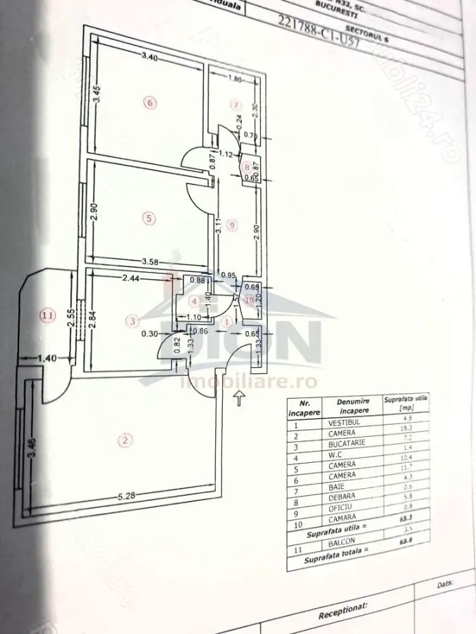 Militari Apusului Str. Mărgelelor. ap. 3 cam –  2x gr. sanitar - foto 2
