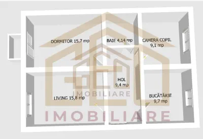 Apartament 3 camere in zona centrala Moldova Noua - foto 14
