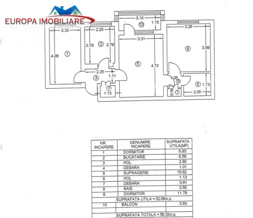 Apartament 3 camere Tulcea - poza 1