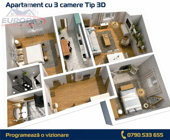 Apartament 3 camere Tulcea - poza 6