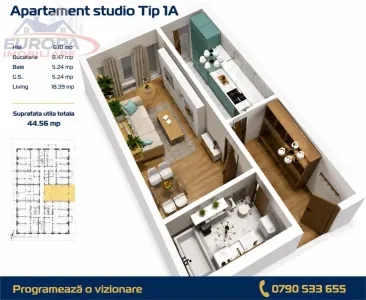 Garsoniera  zona C5 in BLOC NOU - foto 4