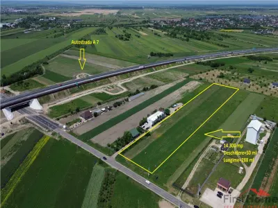 Teren 14.300 mp, D=50 ml, langa nod autrostrada A7 - Focsani
