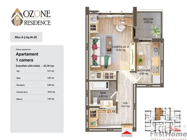 Apartament 1 camera Focșani - poza 5