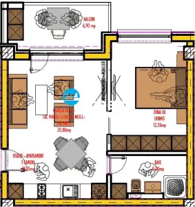 Apartament de vanzare 2 camere openspace, bloc nou,zona rond Pacurari - foto 13