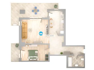 Apartamente deosebite! 2 camere CENTRAL 81Mp, Pret Promo! - foto 12