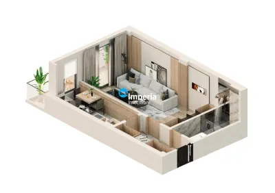 Apartament Nou cu o camera(Cartier Iriss) - foto 4