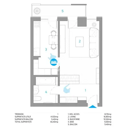 Apartament 1 camera Iași - poza 8