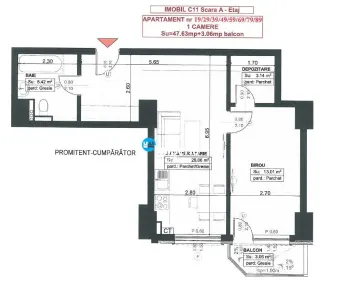 Apartament Nou 2 camere ROYAL TOWN COPOU(view superb finalizat) - foto 17
