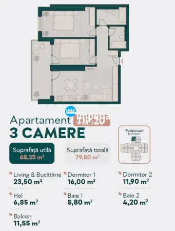 Apartament 3 camere Iași - poza 3