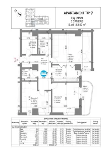 Apartament 3 cam, openspace, 87.86 mp, de vanzare,bloc nou Galata - foto 14