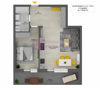 Apartament 2 camere | NOU | Doamna Stanca | lift | semifinisat (4) - foto 3