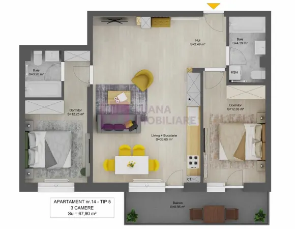Apartament 3 camere Șelimbăr - poza 3