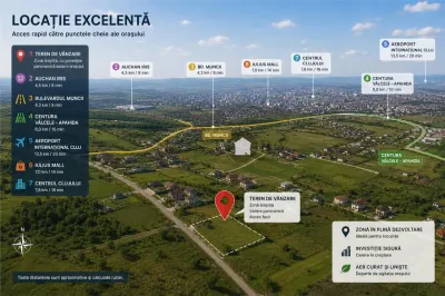 Teren intravilan 2.000 mp | 2 CF-uri | PUZ | Str. Mark Twain, Cluj-Napoca - foto 2