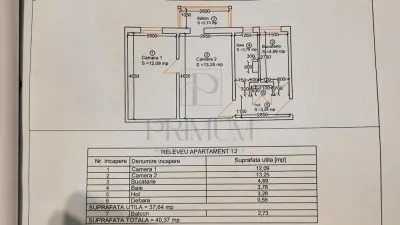 Tipografilor - 2 Camere - Etaj 2 - Centrala proprie - Semicentral - foto 7