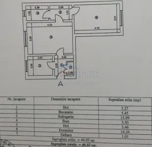 Apartament cu 2 camere, Centru, Etaj Intermediar, 2c-7521 - Suceava