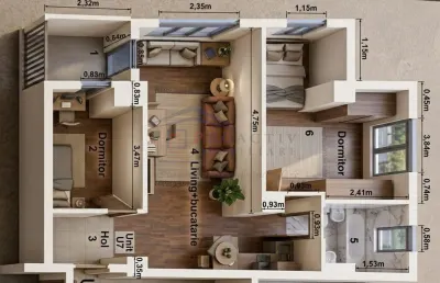 Apartament 3 Camere | Bloc Nou | Lift | Etaj Intermediar | 3c-4553 - Suceava