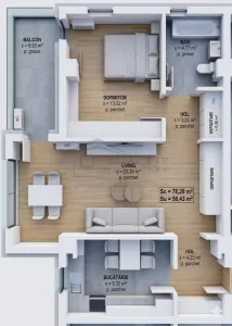 Comision 0! Apartament 2 Camere | Bloc Nou | Lift | Etaj 2 | 2c-7743 - Suceava