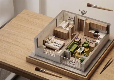 Proiect bloc nou | 2 camere | Centru | 2c-7518 - Suceava