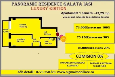 Proiect nou, apartamente 1,2,3 camereBloc C2 - foto 22