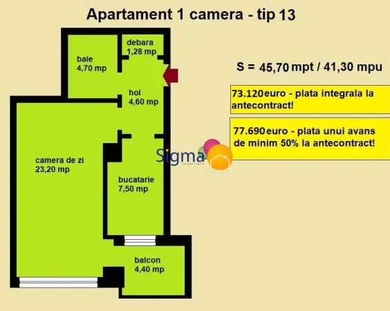 Apartament 1 camera Iași - poza 3