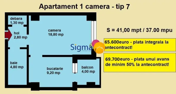 Apartament 1 camera Iași - poza 3