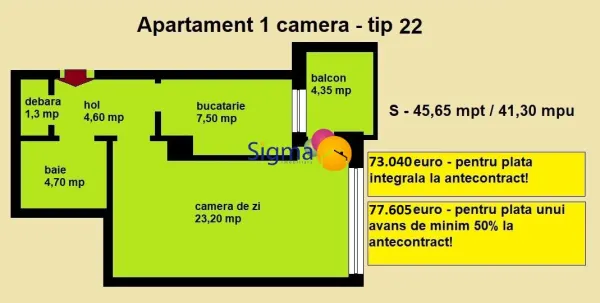 Apartament 1 camera Iași - poza 3
