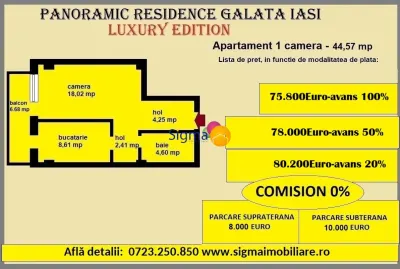 Proiect nou, apartamente 1,2,3 camereBloc C2 - foto 17