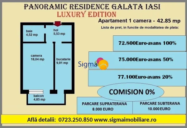 Apartament 1 camera Iași - poza 19