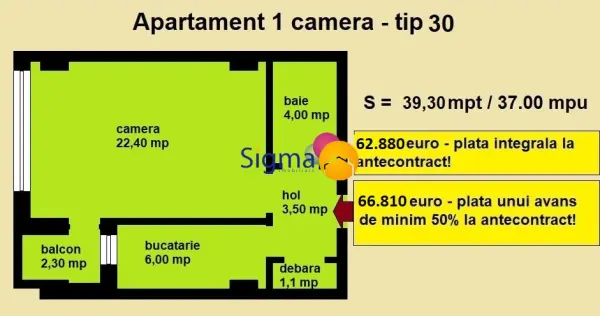 Apartament 1 camera Iași - poza 3