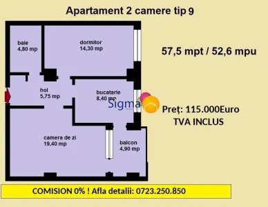 Nicolina, Luxury Edition, apartamente noi2 camere TIP 2/3/9/25 - foto 12