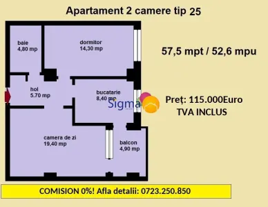 Nicolina, Luxury Edition, apartamente noi2 camere TIP 2/3/9/25 - foto 13