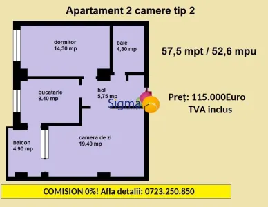 Nicolina, Luxury Edition, apartamente noi2 camere TIP 2/3/9/25 - foto 15