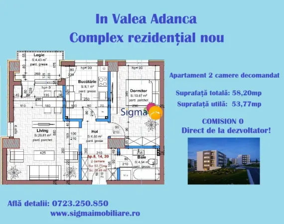Apartament 2 camere Valea Adâncă - poza 11