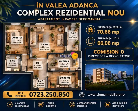 Apartament 3 camere Iași - poza 1