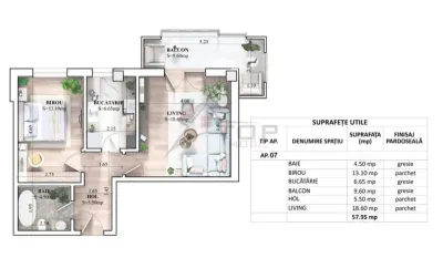 Apartament 2 camere, tip 2, disponibil pe etajul 1 si 2 - Galata - ESQ Village 3 - foto 3